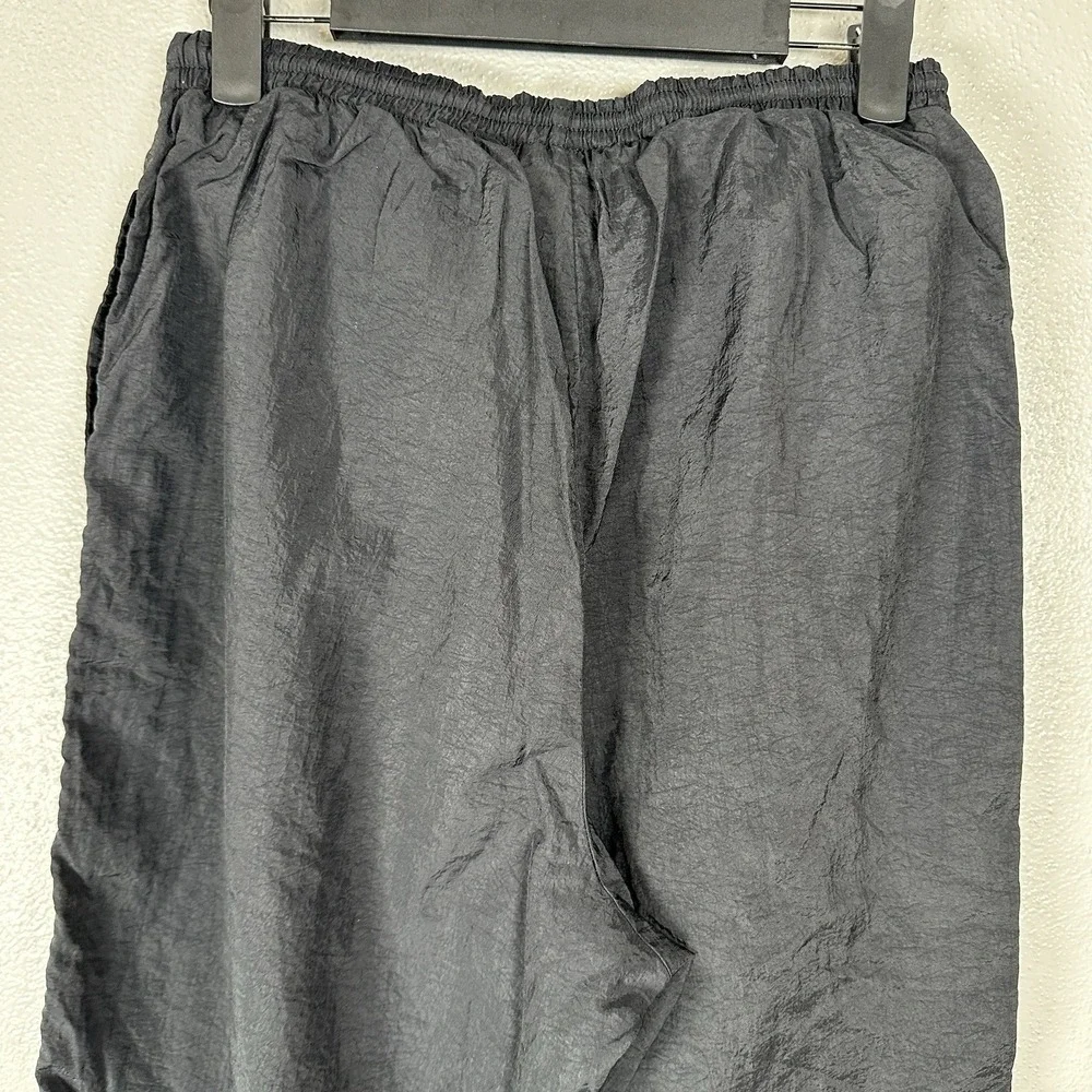 Nike Vtg 90s Lined Nylon Windbreaker Track Pants Mens‎ Size Medium Black Joggers